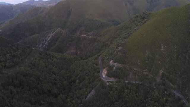 Landscape in El Bierzo, Leon.Spain. Aerial Drone Footage