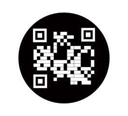 QR code icon vector logo design template