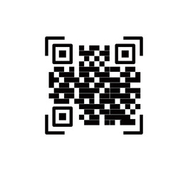 QR code icon vector logo design template