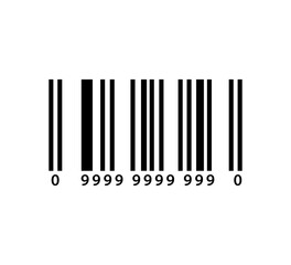 Bar code icon vector logo design template