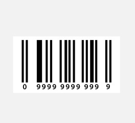 Bar code icon vector logo design template