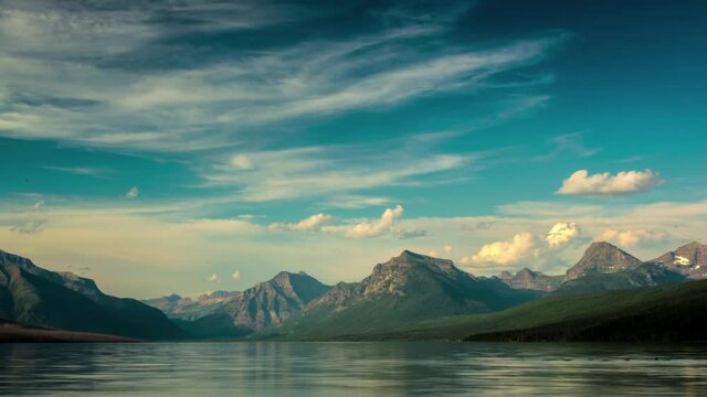The Famous Lake McDonald in Glacier national park in Full HD Time Lapse