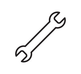 Wrench icon vector logo illustration flat style