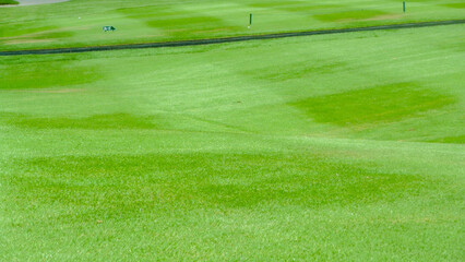 ゴルフコースのフッカフカで美しいフェアウエイ
