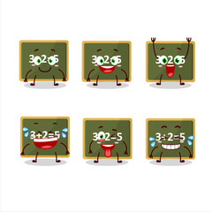 Cartoon character of chalk board with smile expression