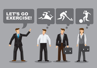 Playing Different Sports for Exercise Vector Illustration