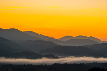 Fototapeta na wymiar Morning scenery on high mountains.7