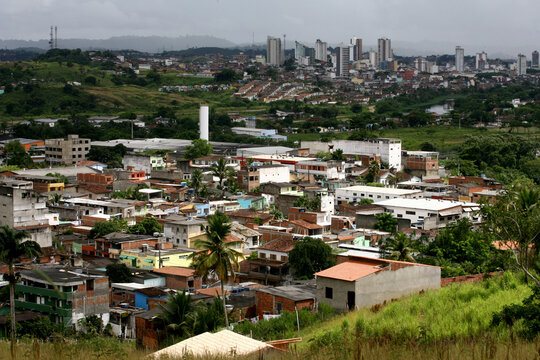 itabuna, bahia / brazil - january 30, 2012: aerial view of the city of Itabuna, in the south of Bahia.