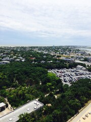 aerial view of the city 