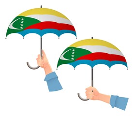 Comoros flag umbrella