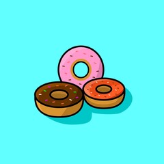 Donut vector set. simple icon vector design