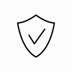 Outline shield check icon.Shield check vector illustration. Symbol for web and mobile