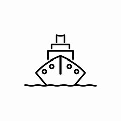 Outline ship icon.Ship vector illustration. Symbol for web and mobile