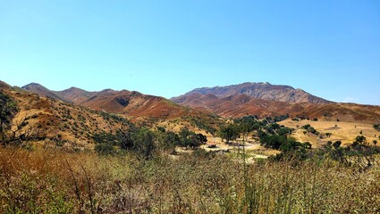 mountain landscape with blue sky