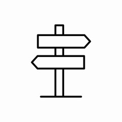 Outline signpost icon.Signpost vector illustration. Symbol for web and mobile