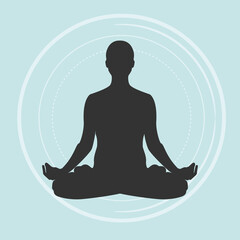 Practicing yoga, meditating