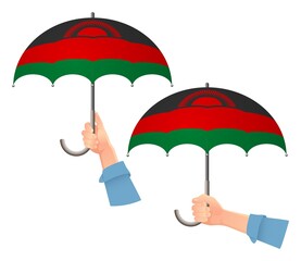 Malawi flag umbrella