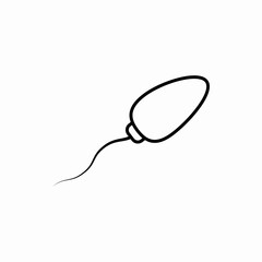 Outline sperm icon.Sperm vector illustration. Symbol for web and mobile