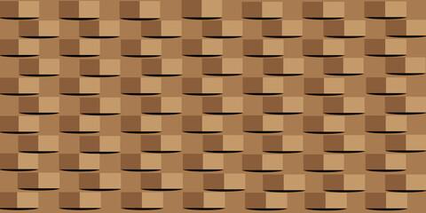 Brown brick background 3D illustration