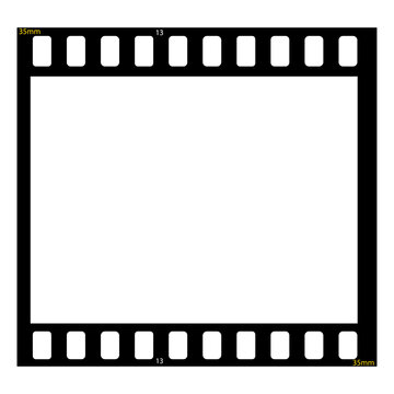 Film strip, blank photo frame, free space for your pictures