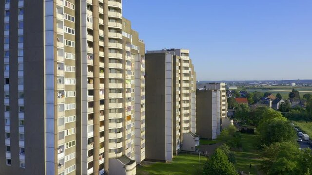Panel Building in Cologne Germany Aerial