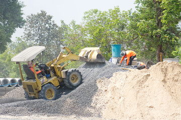 Obraz premium excavator on a construction site