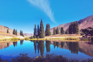 Mountains lake