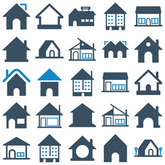 Home icons set, Homepage - website or real estate symbol vector illustration