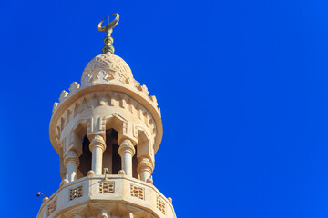Minaret of Central mosque in Hurghada, Egypt