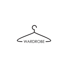 Wardrobe or fashion logo design with using hanger icon