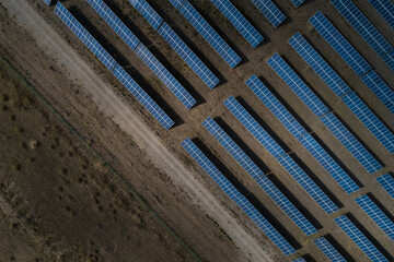 aerial view of a photovoltaic power station