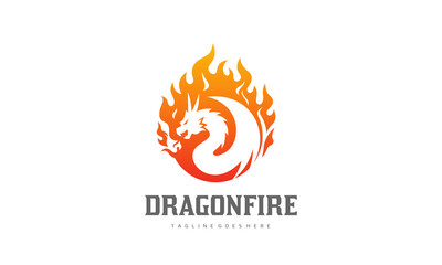 Dragon Fire Logo - Flame Dragon Vector