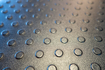 Dark grey rubber stud surface mat