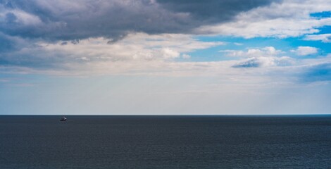 storm clouds over the sea