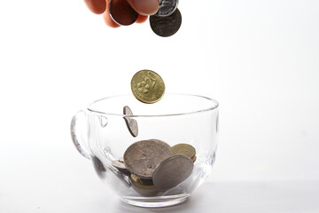 Coins as background