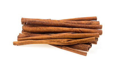 Cinnamon sticks isolated on white background