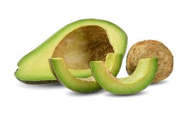 Avocado isolated on white background.