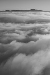 clouds over the mountain
