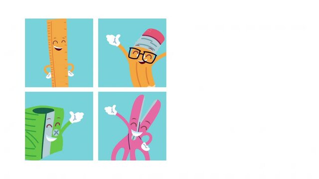 cute supplies kawaii comic characters animation