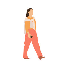 Fashion girl vector isolated flat illustration