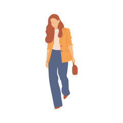 Fashion girl vector isolated flat illustration