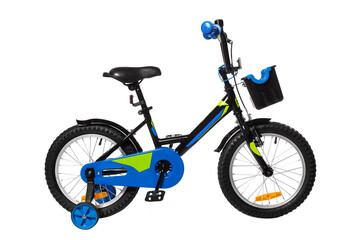 children's Bicycle with extra wheels isolated on a white background