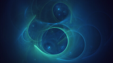 3D rendering abstract multicolor fractal light background