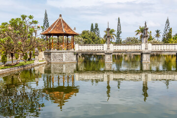 Fototapeta na wymiar Old raja's palace Taman Ujung Sukasada (Taman Ujung Water Palace), Karangasem, Bali Island, Indonesia