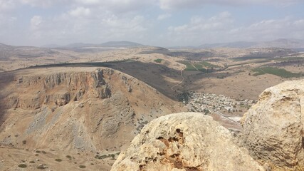 High vantage point at Arbel Mount in Arbel Nature Reserve