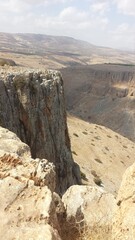 High vantage point at Arbel Mount in Arbel Nature Reserve