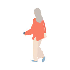 Fashion girl vector isolated flat illustration