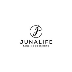 Creative Illustration modern J sign luxury logo design template