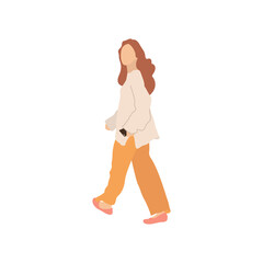Fashion girl vector isolated flat illustration