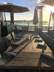 Beach dining table